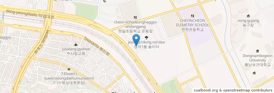 Mapa de ubicacion de 예향교회 en 대한민국, 경기도, 수원시, 장안구.