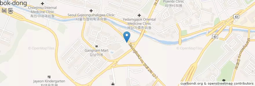 Mapa de ubicacion de 성복온누리약국 en Güney Kore, 경기도, 용인시, 수지구.