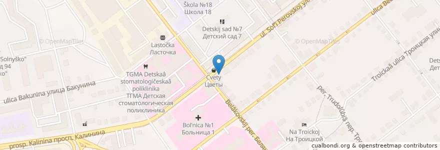 Mapa de ubicacion de Шалафель en ロシア, 中央連邦管区, Тверская Область, Городской Округ Тверь, Калининский Район.