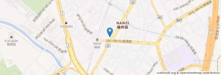 Mapa de ubicacion de 爭鮮迴轉壽司 en تايوان, كاوهسيونغ, 楠梓區.