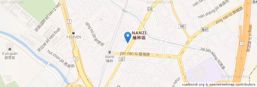 Mapa de ubicacion de 星巴克 en Тайвань, Гаосюн, 楠梓區.