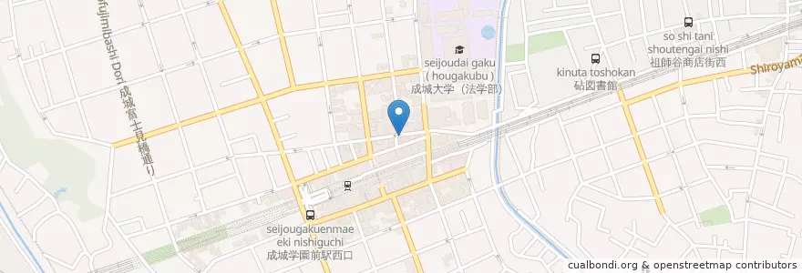 Mapa de ubicacion de 成城学園前郵便局 en Japan, Tokio, 世田谷区.