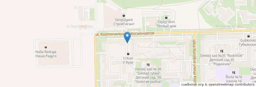 Mapa de ubicacion de Такос en Russia, Distretto Federale Centrale, Белгородская Область, Губкинский Городской Округ.
