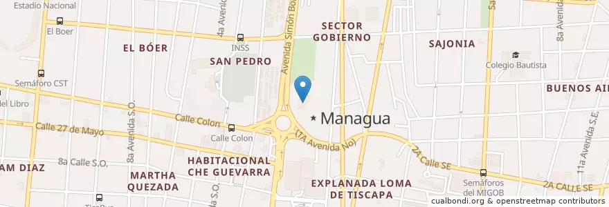 Mapa de ubicacion de Virgi Muñoz en Nicaragua, Departamento De Managua, Managua (Municipio).