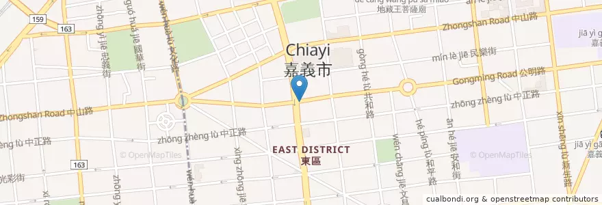 Mapa de ubicacion de Lao Sun Mutton Restaurant en Taïwan, Province De Taïwan, Chiayi, Comté De Chiayi, 東區.