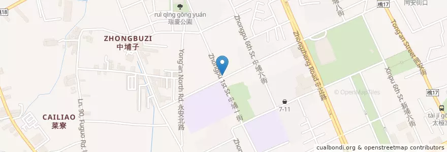 Mapa de ubicacion de 百元鍋 en Taiwan, Taoyuan, Taoyuan.