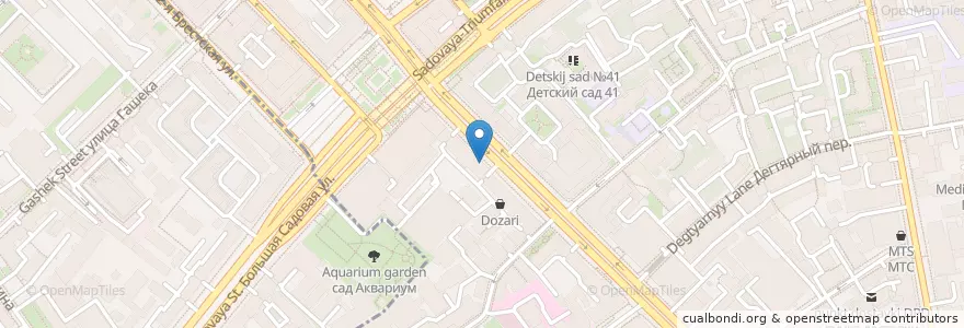 Mapa de ubicacion de Шоколадница en Rússia, Distrito Federal Central, Москва, Центральный Административный Округ, Тверской Район.
