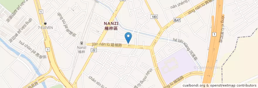Mapa de ubicacion de 85度C en تايوان, كاوهسيونغ, 楠梓區.