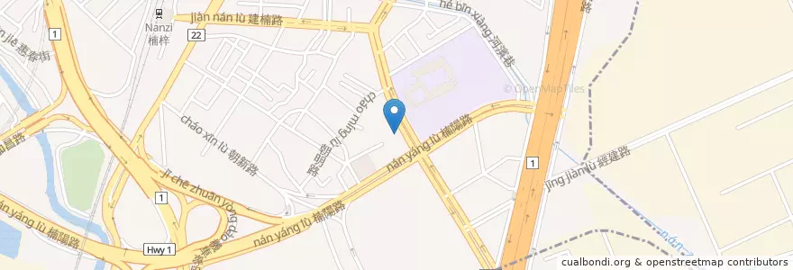 Mapa de ubicacion de 高雄天主堂-楠梓聖家堂 en 타이완, 가오슝시, 난쯔구.
