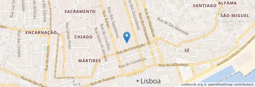 Mapa de ubicacion de Millennium bcp en Portugal, Metropolregion Lissabon, Lissabon, Großraum Lissabon, Lissabon, Santa Maria Maior.