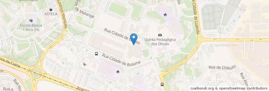 Mapa de ubicacion de Millennium bcp en البرتغال, Área Metropolitana De Lisboa, Lisboa, Grande Lisboa, لشبونة, Santa Maria De Olivais.