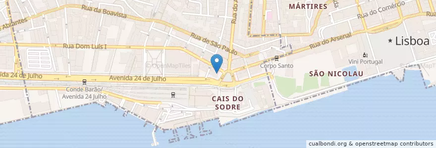 Mapa de ubicacion de Millennium bcp en Portugal, Metropolregion Lissabon, Lissabon, Großraum Lissabon.