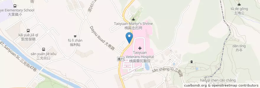 Mapa de ubicacion de 鹿點咖啡 en تايوان, تاو يوان, 桃園區.