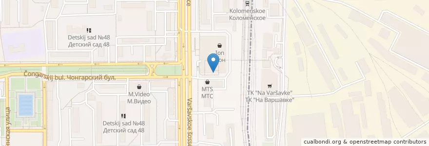 Mapa de ubicacion de Банк Москвы en Rusland, Centraal Federaal District, Moskou, Южный Административный Округ, Нагорный Район.
