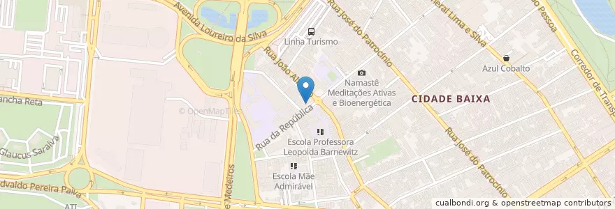 Mapa de ubicacion de I Love CB en ブラジル, 南部地域, リオグランデ・ド・スル, Região Metropolitana De Porto Alegre, Região Geográfica Intermediária De Porto Alegre, Região Geográfica Imediata De Porto Alegre, ポルト・アレグレ.