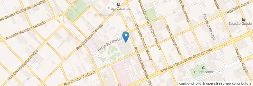 Mapa de ubicacion de Restaurante Popular en البَرَازِيل, المنطقة الجنوبية, بارانا, Região Geográfica Intermediária De Curitiba, Região Metropolitana De Curitiba, Microrregião De Curitiba, كوريتيبا.