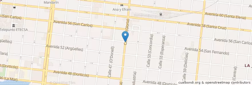 Mapa de ubicacion de Cafeteria 49 y 54 en 古巴, Cienfuegos, Cienfuegos, Ciudad De Cienfuegos.