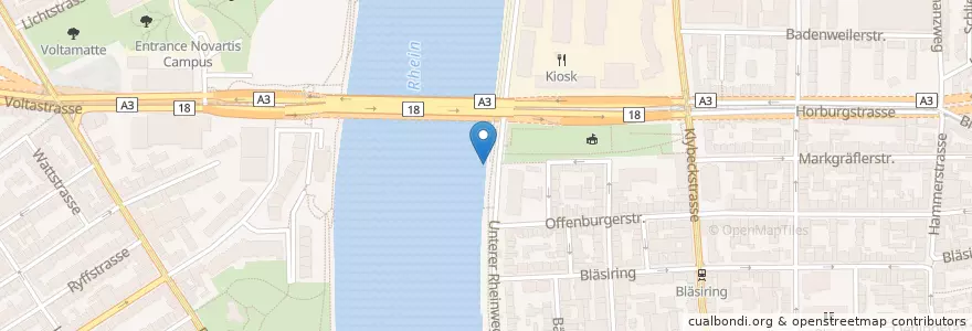 Mapa de ubicacion de Rhytaxi / Rheintaxi en Switzerland, Basel-Stadt, Basel.