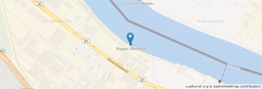 Mapa de ubicacion de Rhytaxi / Rheintaxi en Suiza, Basilea-Campiña, Bezirk Arlesheim, Muttenz.
