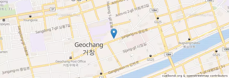 Mapa de ubicacion de 김밥나라 (Kimbapnara) en Corée Du Sud, Gyeongsang Du Sud, 거창군.