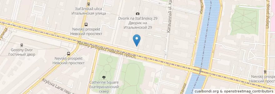 Mapa de ubicacion de Международный банковский институт en Russland, Föderationskreis Nordwest, Oblast Leningrad, Sankt Petersburg, Центральный Район, Palastviertel.