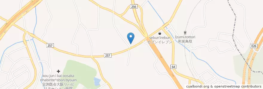 Mapa de ubicacion de ぎょうざ太郎 en Jepun, 大阪府, 阪南市.