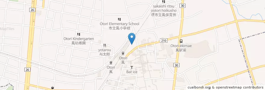 Mapa de ubicacion de 鳥貴族 en 일본, 오사카부, 사카이시, 西区.