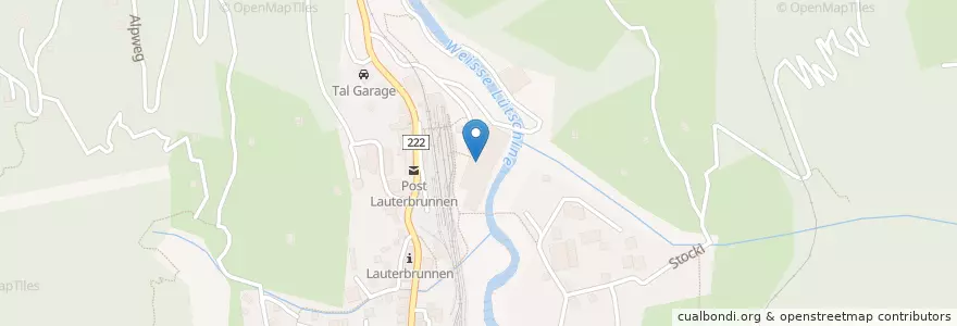 Mapa de ubicacion de Parkhaus Lauterbrunnen en 스위스, 베른, Verwaltungsregion Oberland, Verwaltungskreis Interlaken-Oberhasli, Lauterbrunnen.