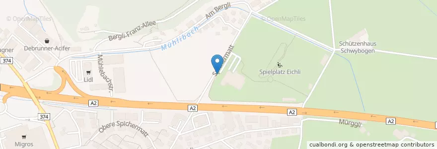 Mapa de ubicacion de Nextbike en İsviçre, Nidwalden, Stans.