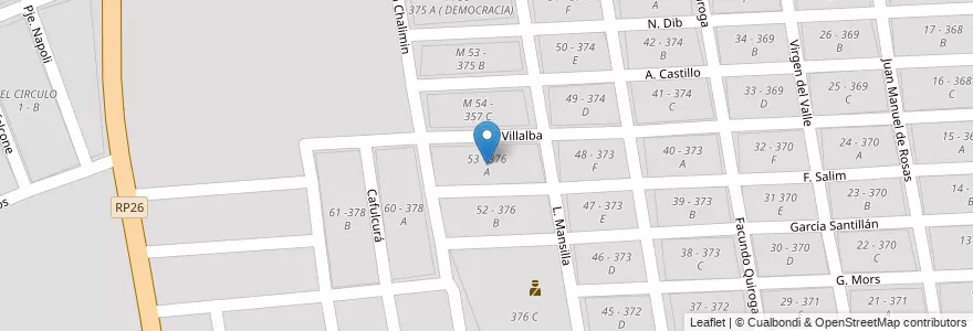 Mapa de ubicacion de 53 - 376 A en Arjantin, Salta, Capital, Municipio De Salta, Salta.