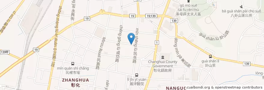 Mapa de ubicacion de 永樂街八寶冰 en Тайвань, Тайвань, Чжанхуа, Чжанхуа.