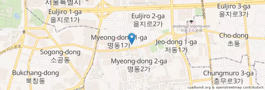 Mapa de ubicacion de FNC WOW Cafe en Corea Del Sud, Seul, 명동.