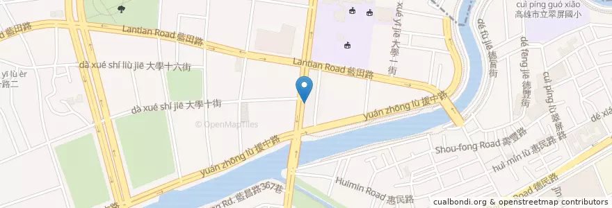 Mapa de ubicacion de 歡樂廚房 en Taiwan, Kaohsiung, 楠梓區.