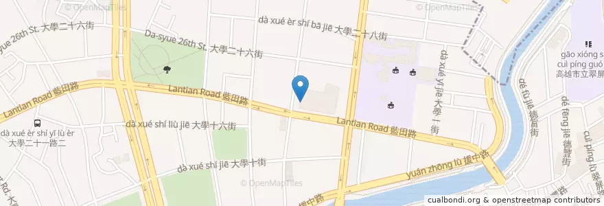 Mapa de ubicacion de EZKON 異人館-藍田店 en 臺灣, 高雄市, 楠梓區.