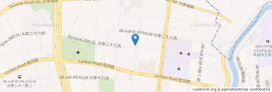 Mapa de ubicacion de 走廊倉廚 Zaolong楠梓參號倉 en Taiwan, Kaohsiung, 楠梓區.