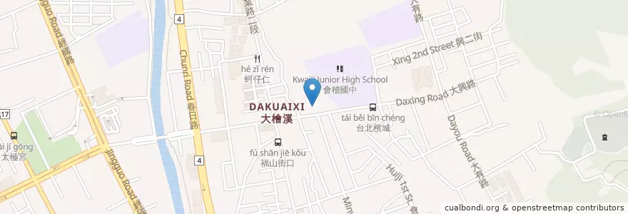 Mapa de ubicacion de 大興福德廟 en 臺灣, 桃園市, 桃園區.