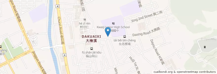 Mapa de ubicacion de 灶腳川湘料理 en Taiwan, 桃園市, 桃園區.