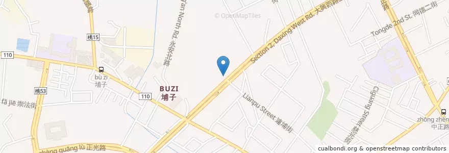 Mapa de ubicacion de 全國加油站 en Taiwan, Taoyuan, Taoyuan.