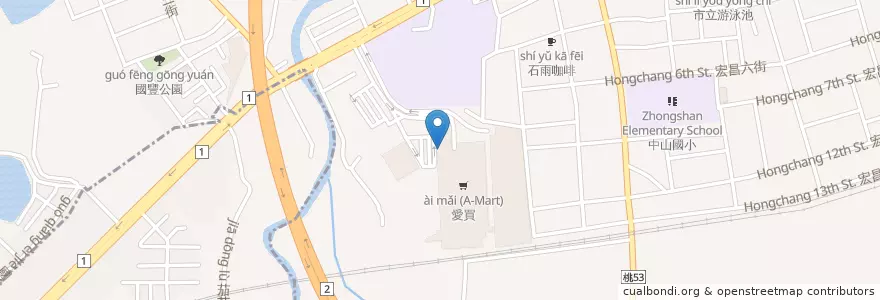 Mapa de ubicacion de McDonald's en Tayvan, 桃園市, 桃園區.