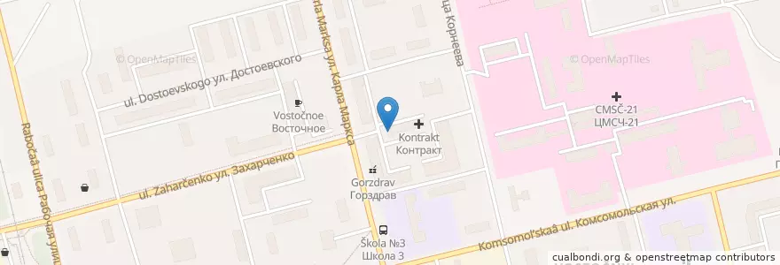 Mapa de ubicacion de Контракт en Rússia, Distrito Federal Central, Oblast De Moscou, Городской Округ Электросталь.