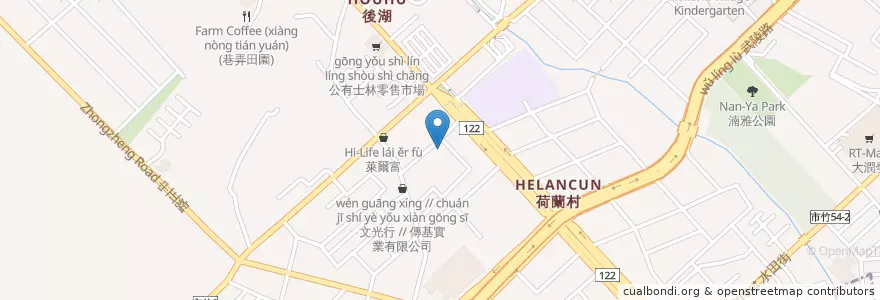 Mapa de ubicacion de 法蓮廟 en Taiwan, 臺灣省, Hsinchu, 北區.