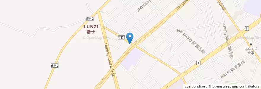 Mapa de ubicacion de 星巴克 en Тайвань, Тайвань, Синьчжу, 北區.