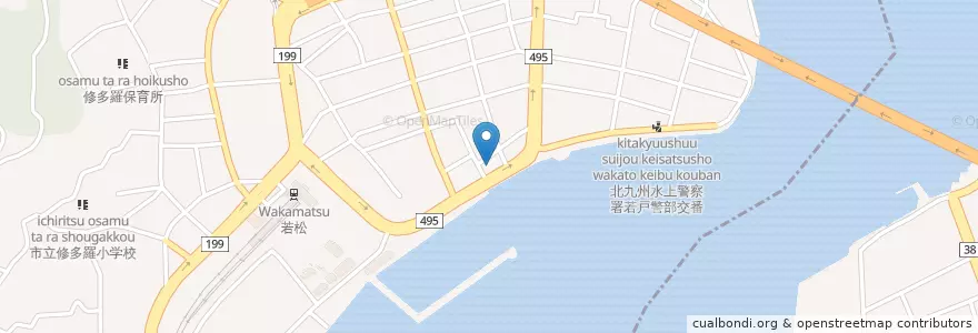 Mapa de ubicacion de ライブハウス 海その愛 en Япония, Фукуока, 北九州市.
