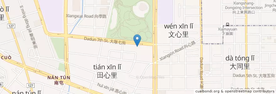 Mapa de ubicacion de 平心診所 en Taiwan, 臺中市, 南屯區.