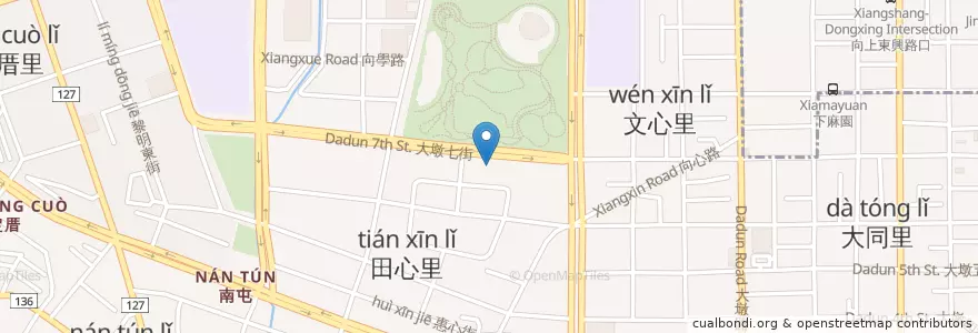 Mapa de ubicacion de 李光裕中醫診所 en Taiwán, Taichung, 南屯區.
