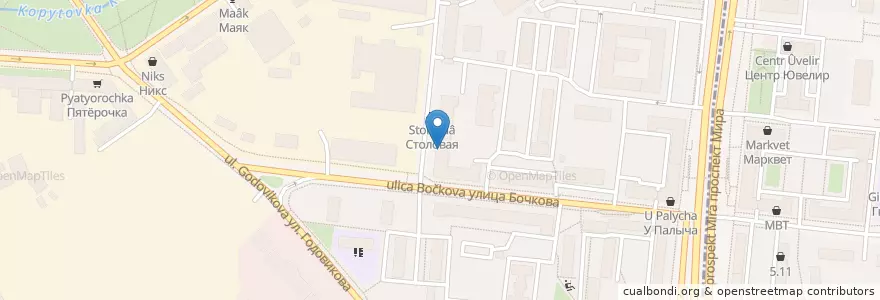 Mapa de ubicacion de Больница №3 en Rusia, Distrito Federal Central, Москва, Северо-Восточный Административный Округ, Останкинский Район.