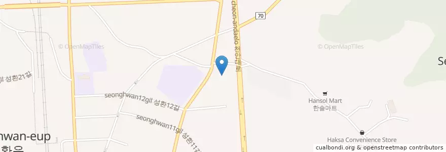 Mapa de ubicacion de 성환읍행정복지센터 en 大韓民国, 忠清南道, 天安市, 西北区, 성환읍.