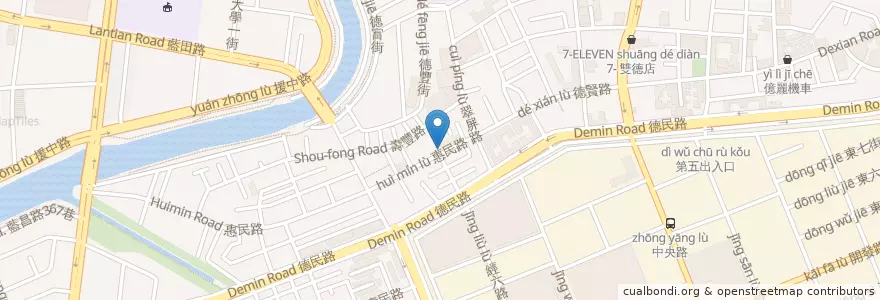 Mapa de ubicacion de 阿姨の早餐 en Taiwan, Kaohsiung, 楠梓區.
