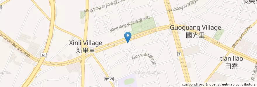 Mapa de ubicacion de 尊品原汁牛肉麵 en Taiwan, Taichung, 大里區.