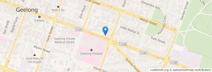 Mapa de ubicacion de Lake Imaging en Australien, Victoria, City Of Greater Geelong.